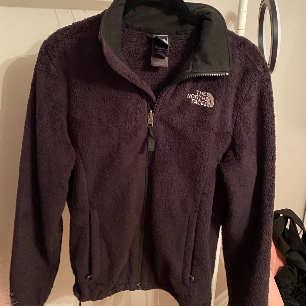 BLACK North Face zip up